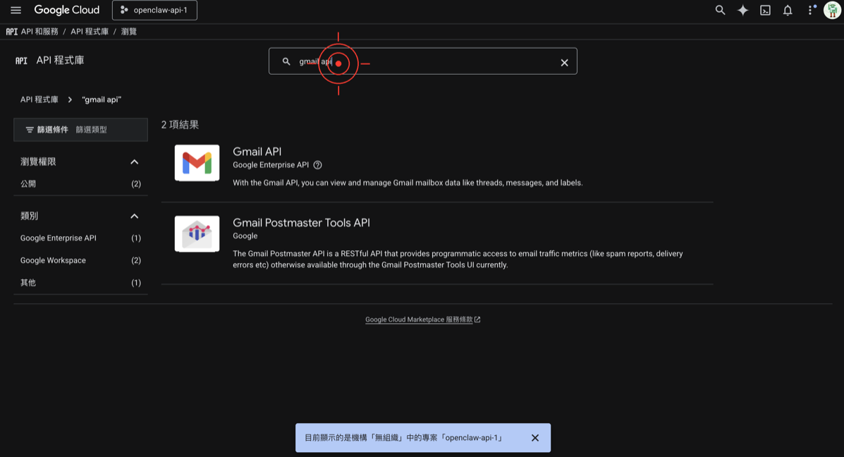 啟用 Google Drive API