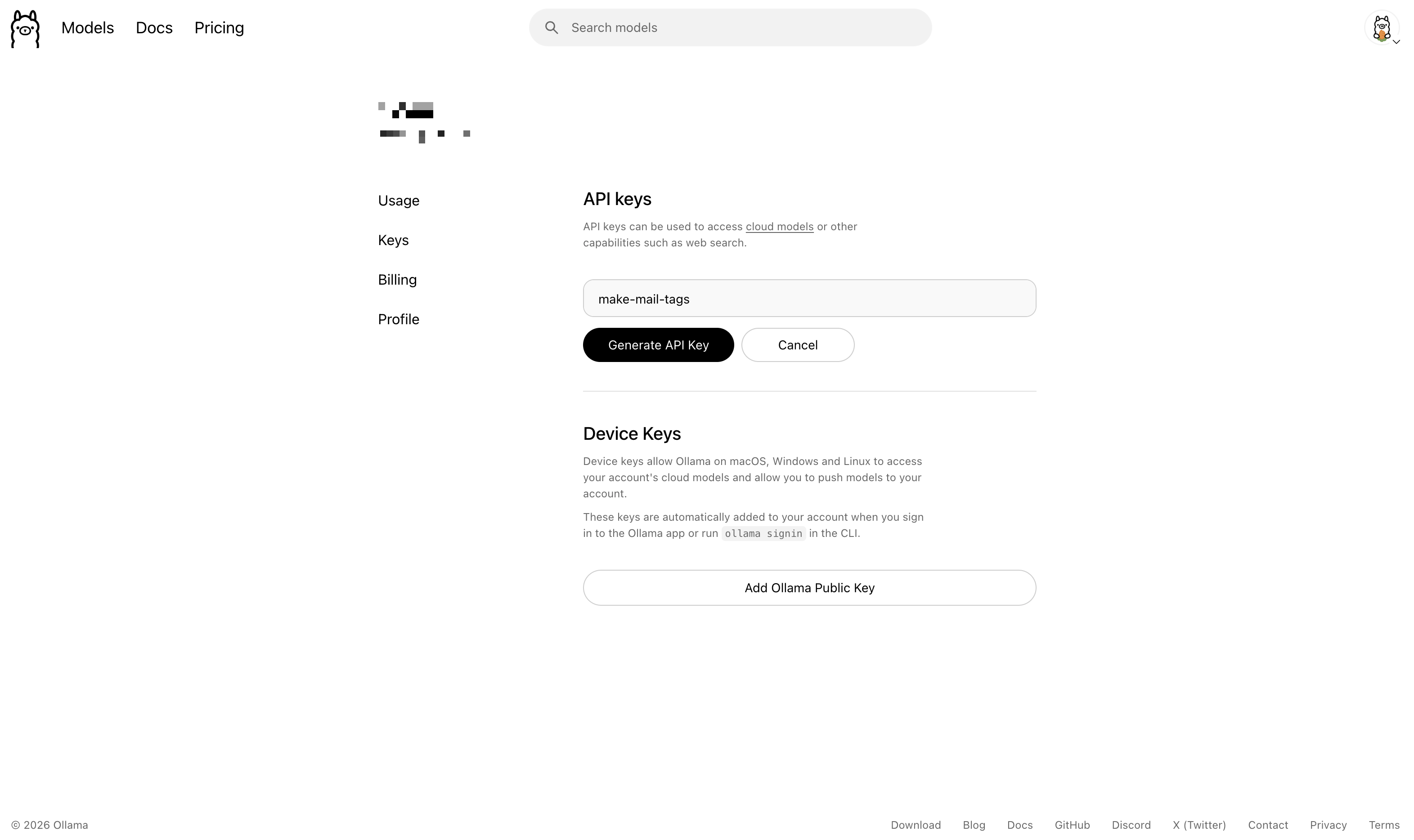 建立 API Key,輸入名稱